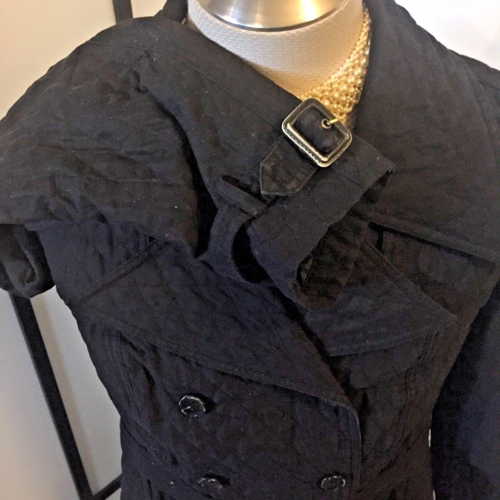 Merona* Diamond Quilted Coat Black Size Medium - Picture 6 of 8